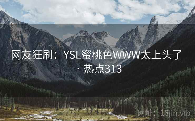 网友狂刷：YSL蜜桃色WWW太上头了 · 热点313
